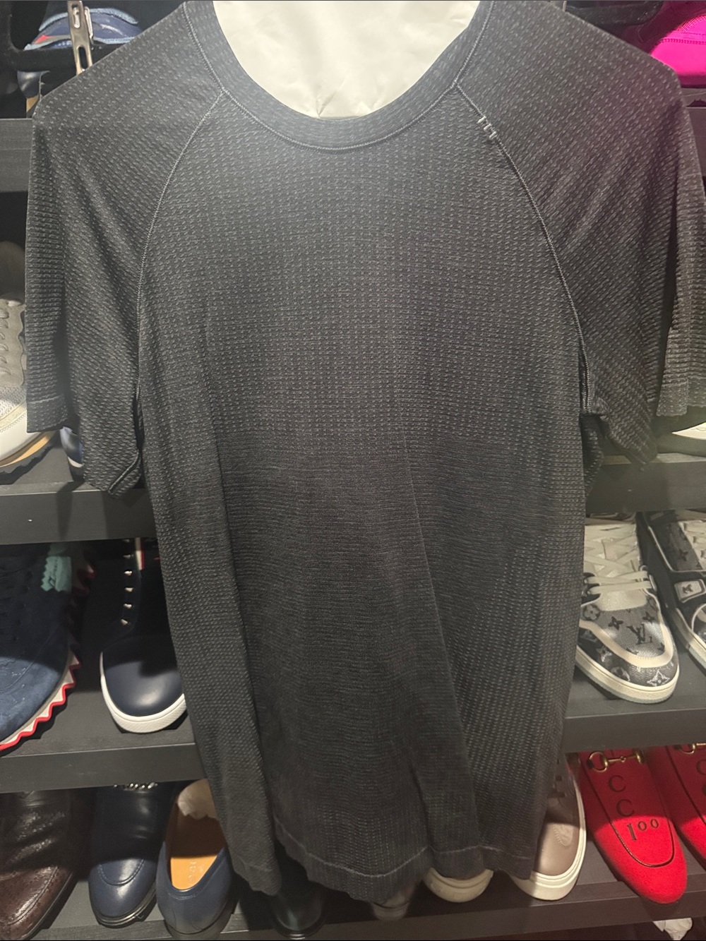 lululemon athletica Charcoal Textured Short-Sleeve Crew Tee